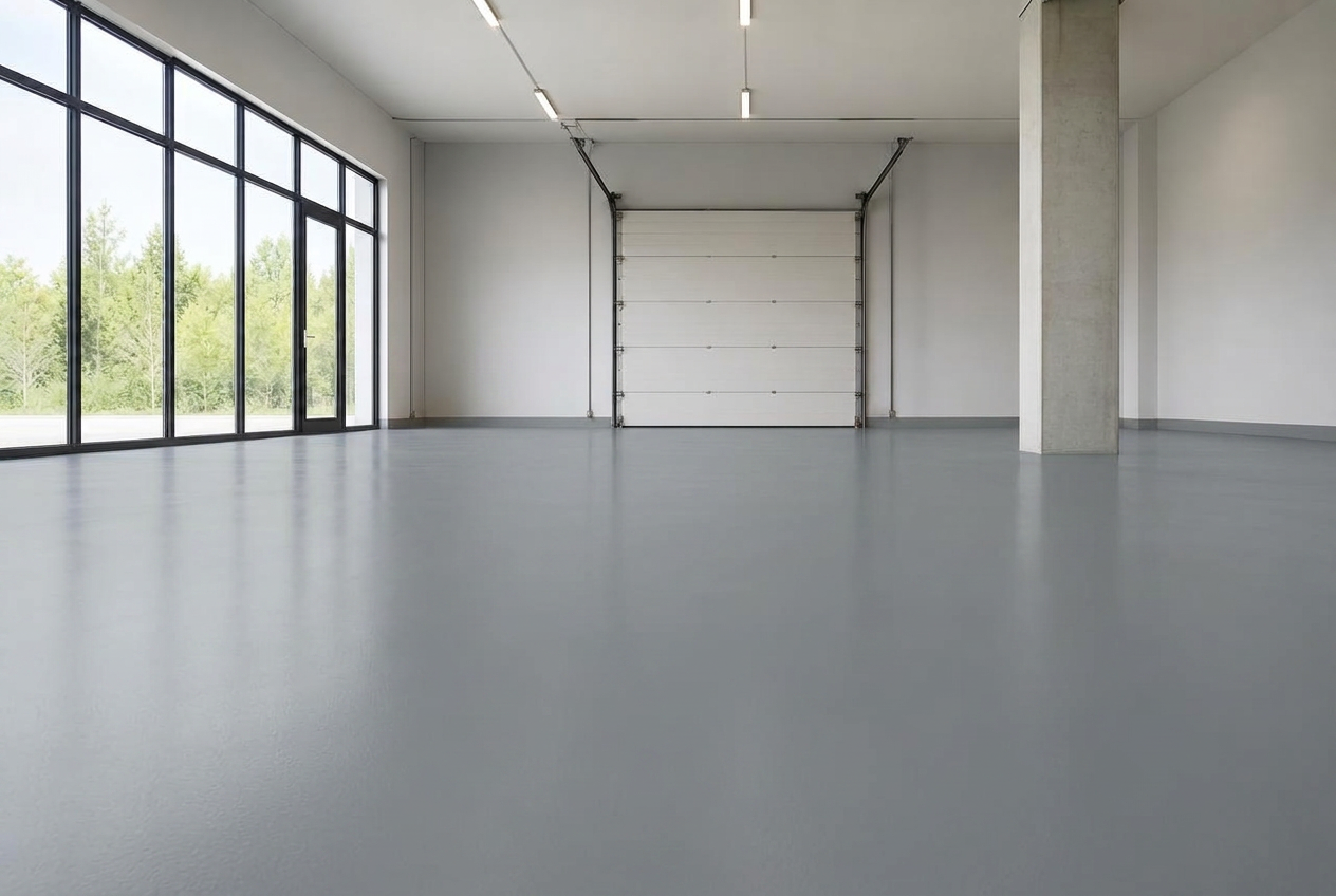 Exemple autolissant lisse teinte gris béton