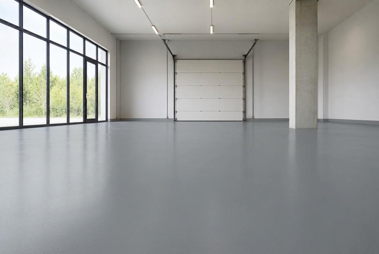 Exemple autolissant lisse teinte gris béton